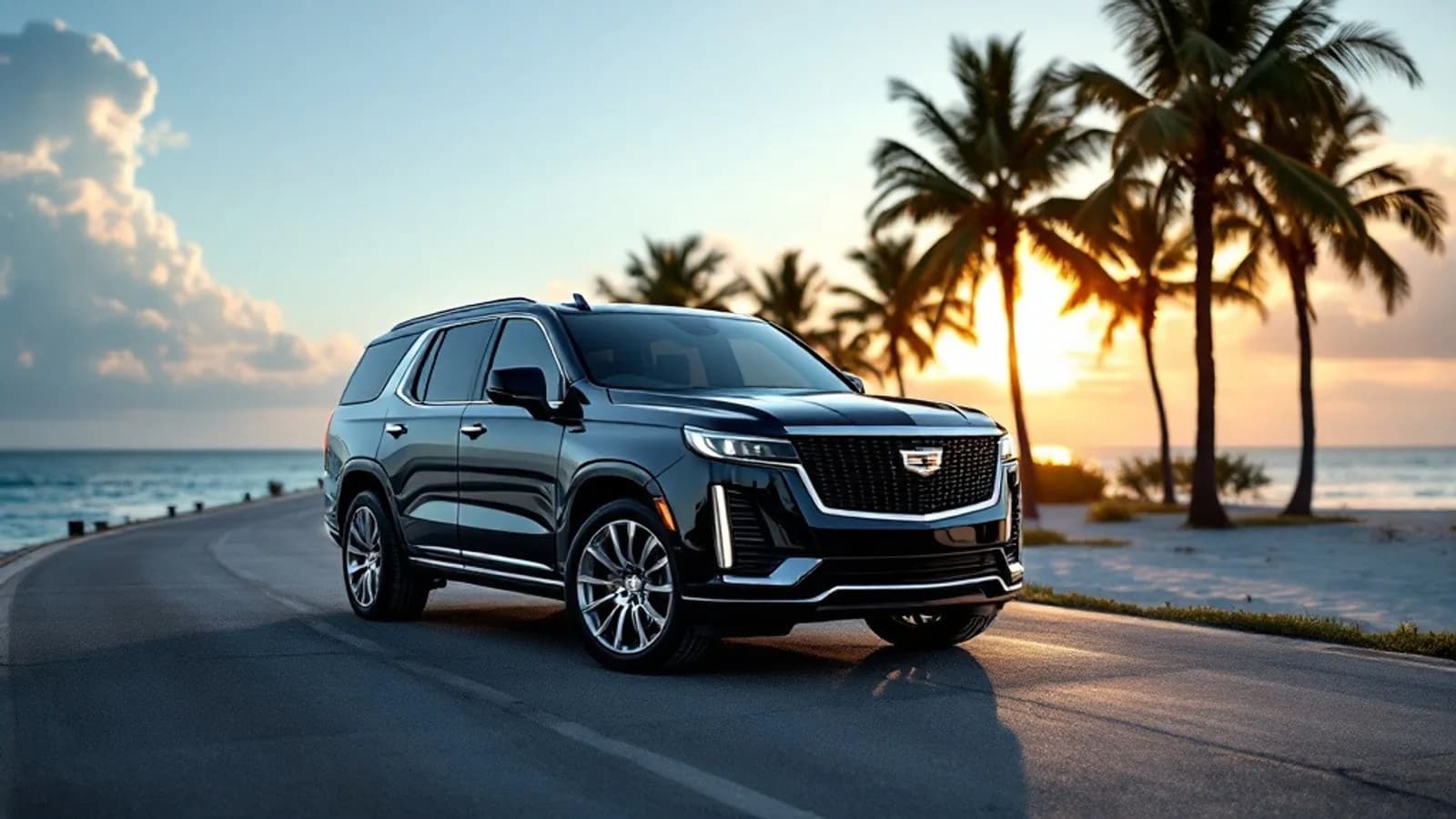 Representative illustration of the Escalade class (Cadillac Escalade), not a photo of the assigned vehicle